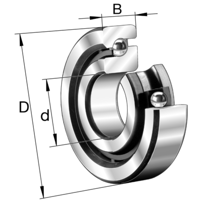 Axial Angular Contact Ball Bearings 7603040-TVP