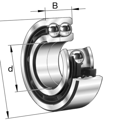 Angular Contact Bearings - Double Row Ball 3313-DA