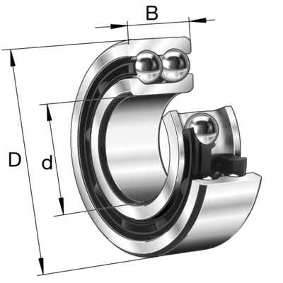 Angular Contact Bearings - Double Row Ball 3314