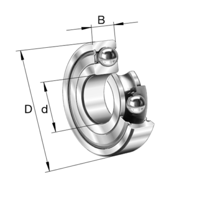 Radial Ball Bearings 6005-2Z