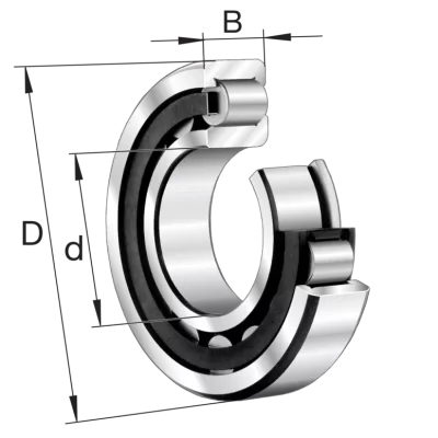 Precision Cylindrical Roller Bearings NJ322-E-XL-TVP2