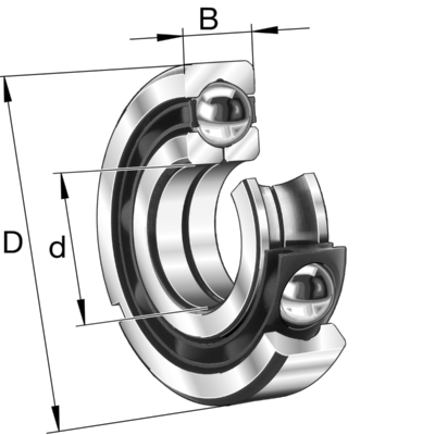 Four Point Contact Ball Bearings QJ218-XL-N2-TVP