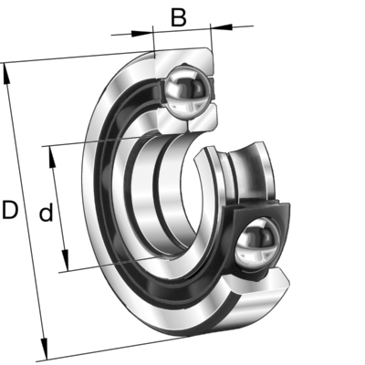 Four Point Contact Ball Bearings QJ311-XL-MPA-C3