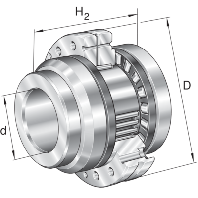 Needle Roller Axial Cylindrical Roller Bearings ZARF30105-L-TV-A