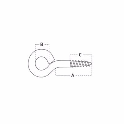 O - type hook, wood screw