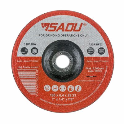 Saw blade for grinding metal, convex , SADU A30R, Ø 180 x 6.4 x 22.23 mm