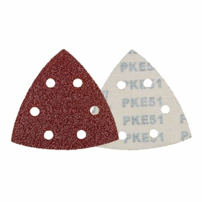 Triangular sandpaper SADU, velcro, 6 holes, P80, 94 x 94 x 94 mm