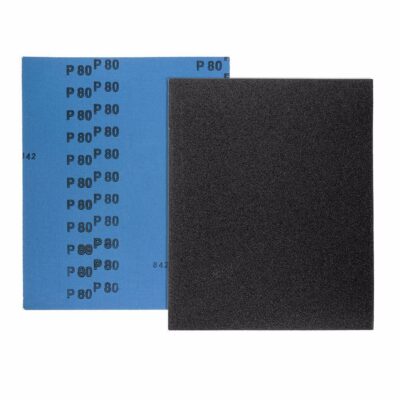SADU sandpaper on fabric, sheet, TBE, blue,  P40, 230 x 280 mm