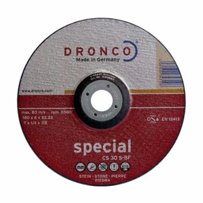 Saw blade for grinding concrete, stone, convex DRONCO Special CS30S, Ø 180 x 6.0 x 22.23 mm