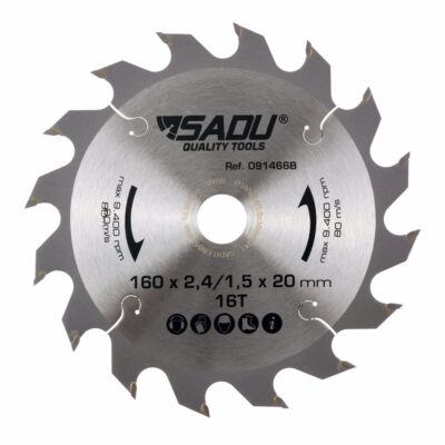 Carbide circular saw blade, for cutting wood SADU , Ø 160 x 20, T = 16 ATB
