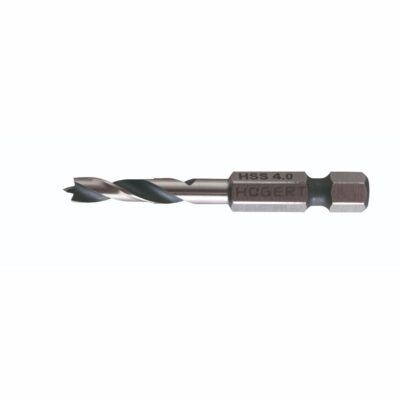 Drill bit for wood QuickBit, HOGERT, HSS, 1/4'', Ø 4 x 60 mm
