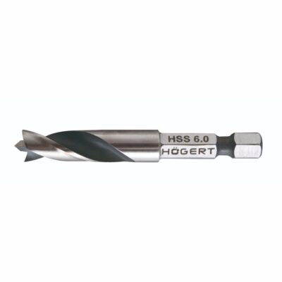 Drill bit for wood QuickBit, HOGERT, HSS, 1/4'', Ø 5 x 60 mm