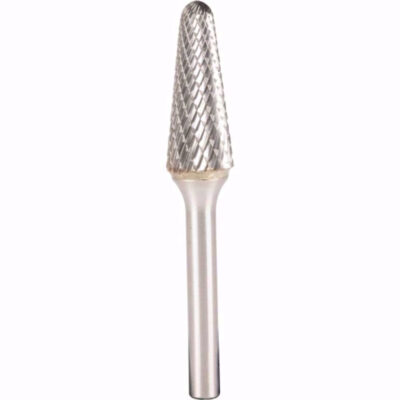 Ball point conical burr KLINGSPOR, Ø 6 x 18 mm shank 6 mm