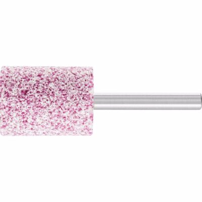 Mounted point (white / red) cylindrical PFERD, Ø 5 x 10 mm, P 100, shank 3 mm