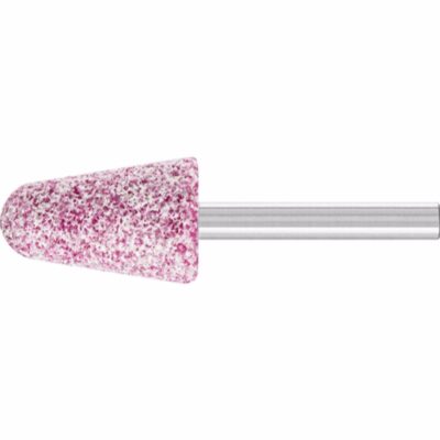 Mounted point (white / red) conical with radius end PFERD, Ø 25 x 45 mm, P 30, shank 6 mm