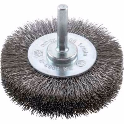 Disc-shaped wire brush with shank, FORUM, Ø 50 x 17 x 0.2mm