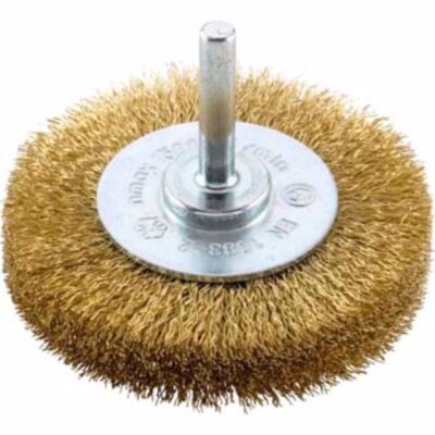 Disc-shaped wire brush with shank, FORUM, Ms, Ø 40 x 11 x 0.2mm