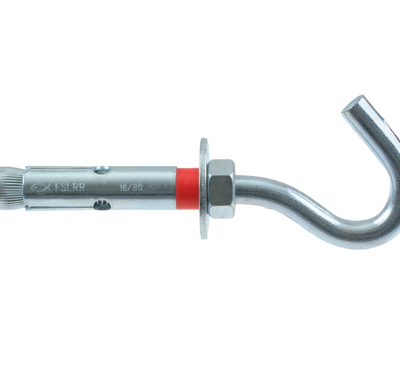 High load sleeve anchor with hook FISCHER FSL H, vZn, M 8x60/D10