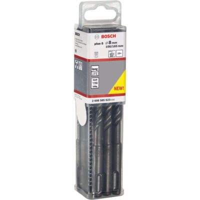 Hammer Drill Bit BOSCH, SDS Plus-5, Ø 8 x 165, 10 pcs
