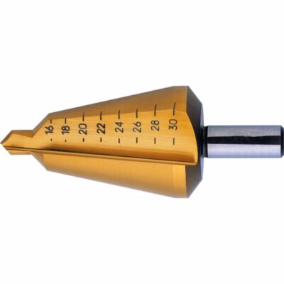 Cone drill bit FORUM, HSS, TiN, №2 (Ø 4 - 20 mm)