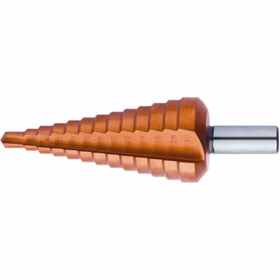 Step drill bit FORUM, HSS -TiN, Ø 9 - 36 mm