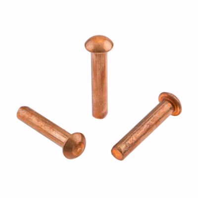 Round head rivet, DIN 660, Cu, Ø 2 x 3