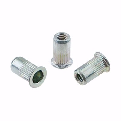 Blind rivet nut, countersunk serrated head,vZn,M 8/ф11x17