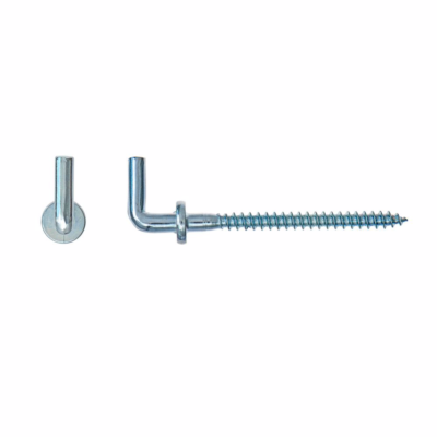 L - type hook with washer, wood screw , vZn, H20, Ø 3.5 x 51