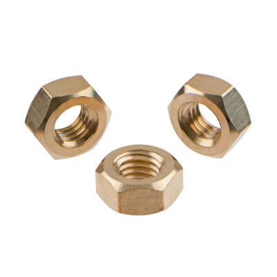 Hexagon nut, DIN 934, brass, M 1,4