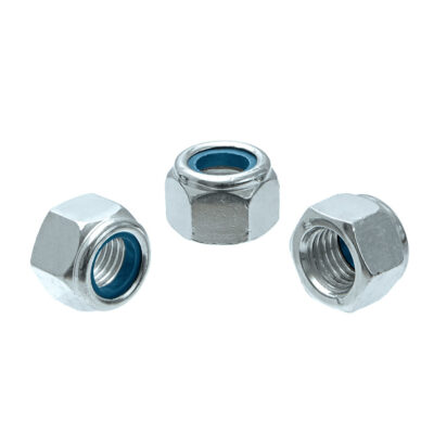 Hex lock nut, nylon insert, DIN 982, 8, vZn, M 5