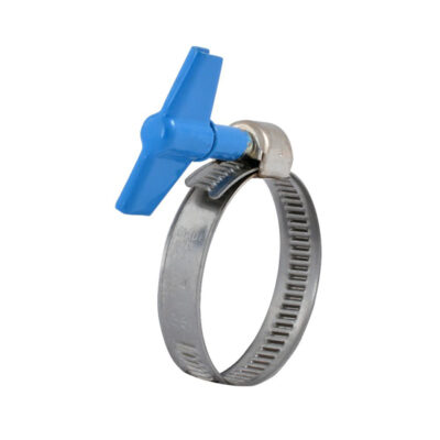 Hose clamp with thumb screw DIN 3017, W2, Ø 10 - 20 / 9 EliFlex