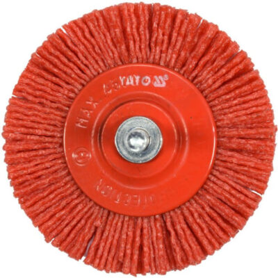 Disc-shaped nylon brush YATO, red, Ø 75 mm