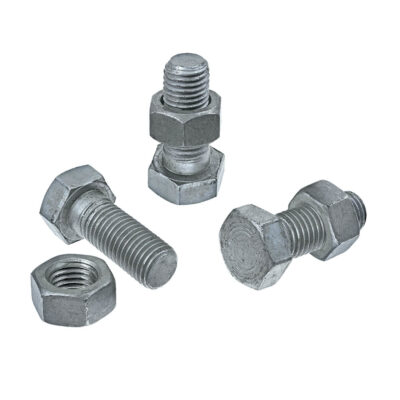 Hexagon head bolt for steel structures, DIN 7990, 4.6, tZn, M 16 x 150