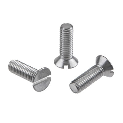 Slotted countersunk flat head machine screw, DIN 963, A2, M 8 x 50
