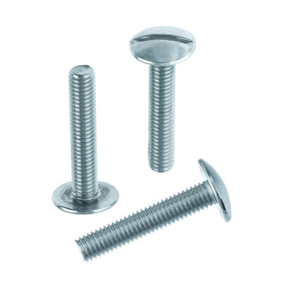 Slotted mushroom head screw, full thread, vZn, M 6 x 40/Ø 16