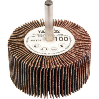 Flap wheel, shank mounted, YATO, 60 x 30 x 6 mm, P40