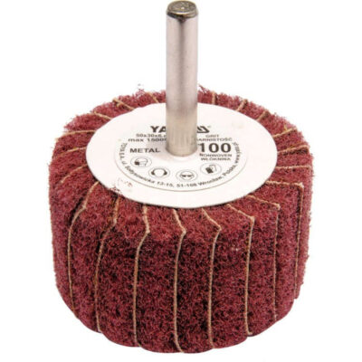 Non-woven flap wheel with shank, YATO, 50 x 30 x 6 mm, P60