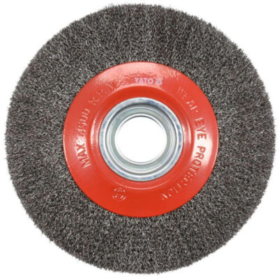 Disc-shaped wire brush for bench grinder, YATO, INOX, Ø 200 x 32 mm