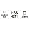 Adjustable hand reamer, YATO, HSS, 33.5-38 mm