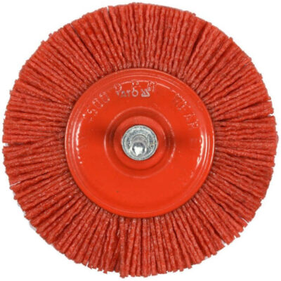 Disc-shaped nylon brush, YATO, red, Ø 100 mm