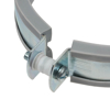 Two screw slide pipe clamp with high temperature resistance, grey, M8/M10, Ø 4" (110 mm)
