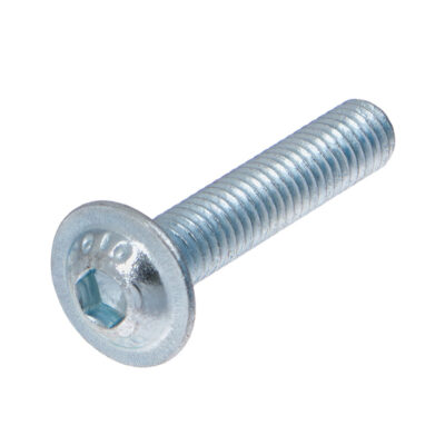Button flange head socket screw, ISO 7380, 10.9, vZn, M4 x 12