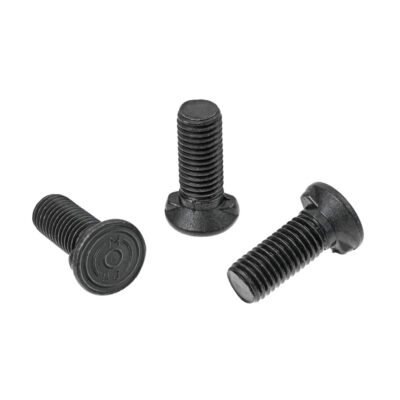 Plough bolt with cone head and 2 locking-teeth, ISO 5713, 8.8, Bl, M 14 x 40