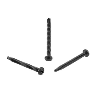 Self-drilling screw, DIN 7504N, vZn black, Ø 4,8 x 50