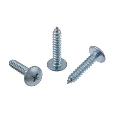 Cross recessed pan head tapping screw with collar, DIN 968C, vZn, Ø 3.5 x 13