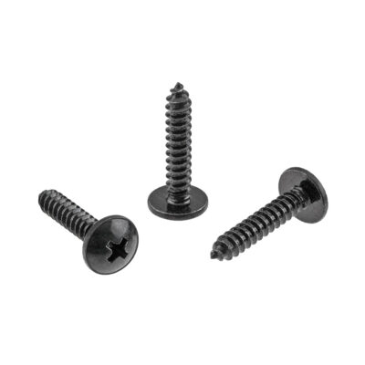 Cross recessed pan head tapping screw with collar, DIN 968C, vZn Bl, Ø 4.8 x 32